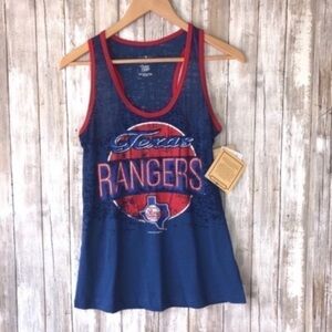 NWT Texas Rangers Sheer To Solid Blue Tank Women’s Medium